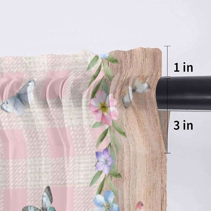 Happy Easter Sheer Valances for Windows 54"x18", Light Filtering Kitchen - Image 7