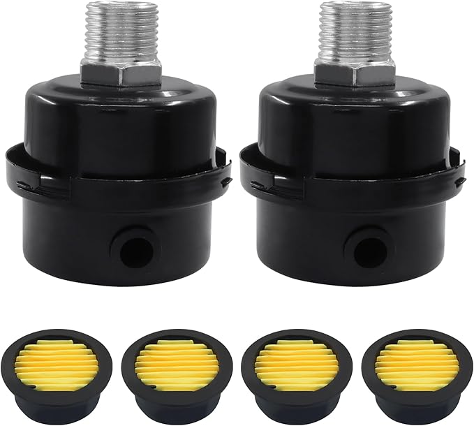 2 Pcs Air Compressor Silencer, 1/2 Inch Thread Intake Filter Muffler, 20 mm Air - Image 2