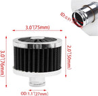 MUGE RACING 23mm Car Air Filter Universal Cold Air Intake Filter High Flow Vent - Image 5