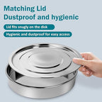 Lab Sieves Pan with Lid, LVDALAB All 304 Stainless Steel Test Sieve, Sample - Image 2