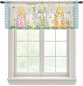 Easter Sheer Valances for Windows 42"x18", Light Filtering Kitchen Curtains by Unknown