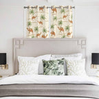 2 Panel Kitchen Cafe Curtains, Date Coconut Tree Sunlight Filtering Nature Air - Image 4