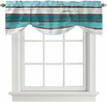 Turquoise Teal Tie Up Valance Curtains by Unknown