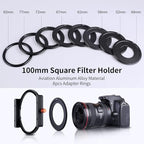 K&F CONCEPT Metal Filter Holder + 8 Filter Adapter Rings - Image 2