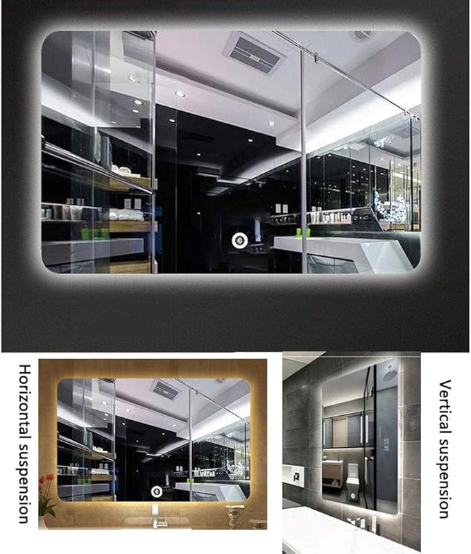600 x 800mm LED Wall Mounted Bathroom Mirror - Image 2