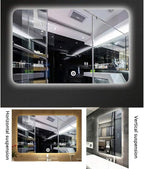 600 x 800mm LED Wall Mounted Bathroom Mirror - Image 2