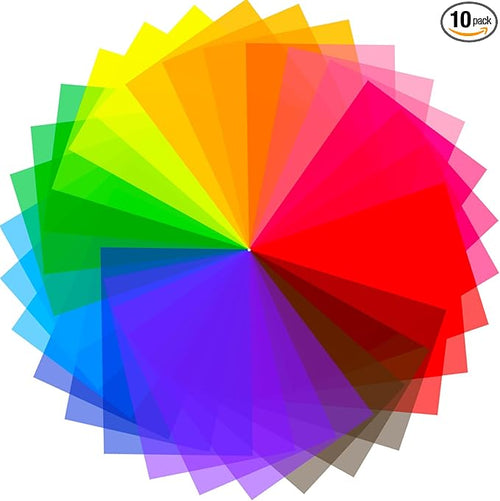 30 Pack Gel Light Filter Color Correction Colored Overlays Transparent Color by SouilGoal
