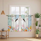 Easter Kitchen Curtains 54 Inch Long 2 Panel Set, Rod Pocket Window Curtains - Image 3