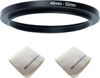 46mm Lens to 52mm Camera Lens Adapter 46mm to 52mm Step Up Ring Adapter Ring by SKYZHENG