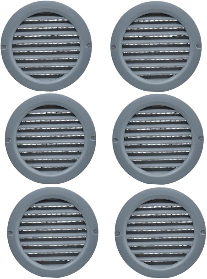 VENTS-US - 4" Round Plastic Vent Cover in Slate Grey - Compatible with a 4 Inch - Image 2