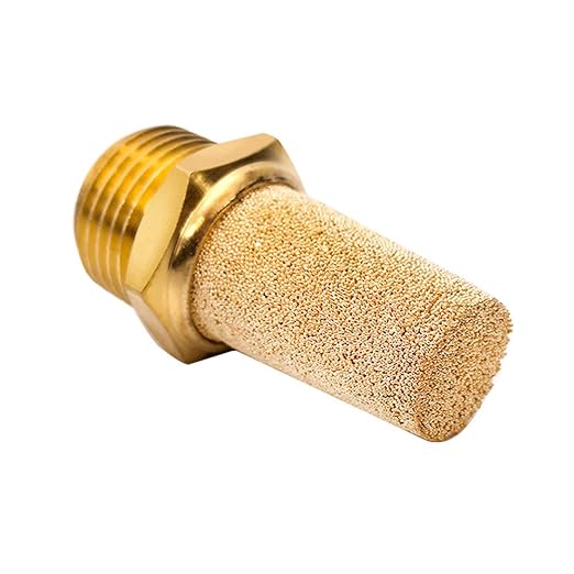 Beduan 3 Pcs Pneumatic Brass Exhaust Muffler Filter, 1/8" Male Thread Hex - Image 2