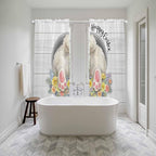 Easter Bunny Window Curtains 72 Inch Long 2 Panel Set, Rod Pocket Long Curtains - Image 5