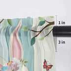 Easter Sheer Valances for Windows 42"x18", Light Filtering Kitchen Curtains - Image 7
