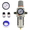 RIH Pneumatics 1/2"NPT Air Filter Pressure Regulator Combo Piggyback, 5 Micron by RIHRightPneumatic
