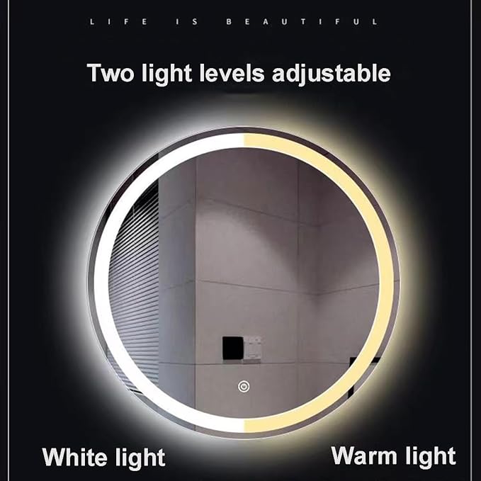 Vanity Mirror Round Illuminated LED Bathroom Mirror - Image 8