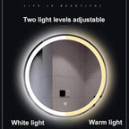 Vanity Mirror Round Illuminated LED Bathroom Mirror - Image 8