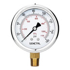 SENCTRL 0-160 Psi Glycerin Liquid Filled Air Pressure Gauge, 2.5" Dial Size by senctrl