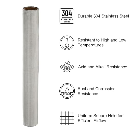 PATIKIL 40" L x 16" W Woven Wire Mesh, 350 Mesh 304 Stainless Steel Air Vent - Image 3