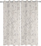 Abstract Airline Route Waterproof Outdoor Curtains - Image 2