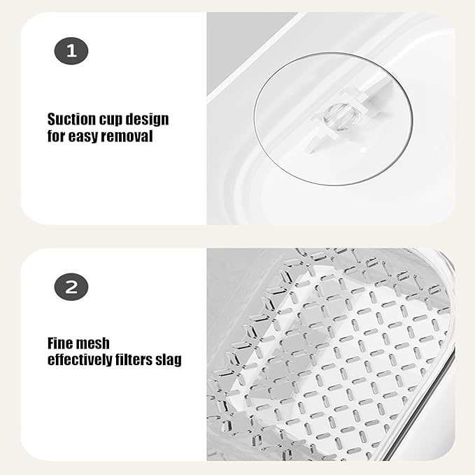 Sink Filter Basket, Efficient Drainage Design, Suction Cup Sink Rack, Kitchen - Image 5