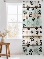 Sheer Curtains 84 Inches Long, Sage Green Beige Farmhouse Semi Sheer Curtains - Image 3