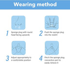 100 Pieces Nose Plug Filter Disposable Nose Dust Filters Bulk Sponge Nostril - Image 4