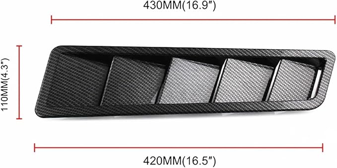 2Pcs Car Hood Vent Trim Louver Air Flow Intake Universal Compatible - Image 5