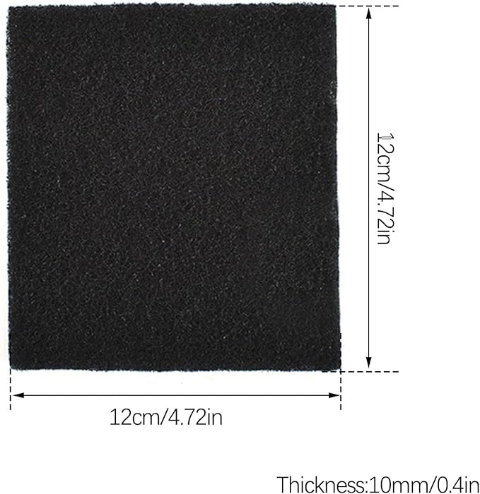 Eagles Square Compost Bin Filters, 4.7" x 4.7" x 0.4" Charcoal Filters - Image 2