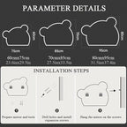 LTSRLL LED Vanity Mirror Cute Bear Decorative Mirror - Image 8