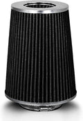 BLACK 3.5" 89 mm Inlet Truck Air Cone Replacement Performance Washable Clamp-On by RtunesRacing