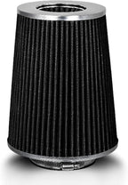 BLACK 3.5" 89 mm Inlet Truck Air Cone Replacement Performance Washable Clamp-On by RtunesRacing