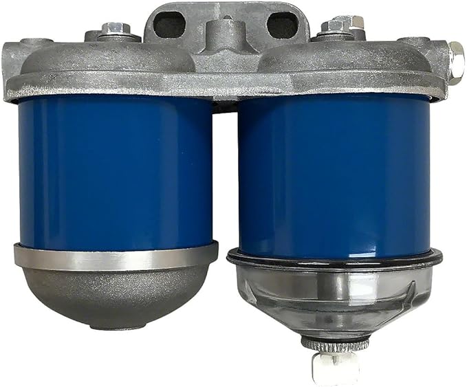 Dual Stage Fuel Filter Assembly Fits International 574 584 884 Ford 2910 3000 by JJAgParts
