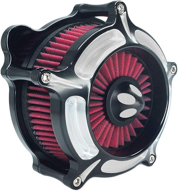 Air Filter Intake Motorcycle Turbine Cleaner Kit Cnc Cut Chrome - Image 4