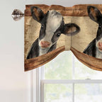 Farmhouse Cow Tie Up Valance Curtains - Image 4