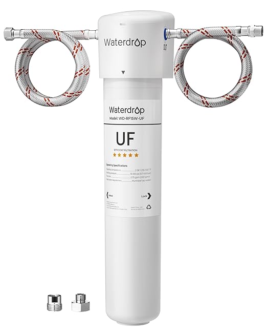 Waterdrop 15UAW-UF 0.01 μm Ultra Filtration Under Sink Water Filter System by Waterdrop