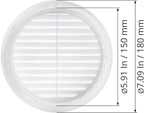 White 6" Inch Round Ventilation Grille - Image 5