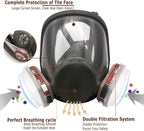 Full Face Respirаtor Reusable, Organic Vapor Respirаtor Compatible - Image 3