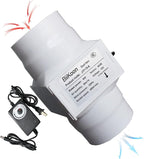 Inline Duct Fans 3 Inch 12V Extractor Fan 6W 47Cfm Plastic Variable Vent Blower by Unknown