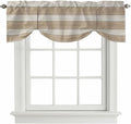 Brown Ombre Wooden Tie Up Valance Curtains by Unknown