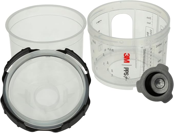 3M PPS 2.0 Spray Gun Cup, Lids and Liners Kit, 6 Ounces, 200-Micron Filter - Image 9