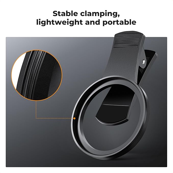 K&F CONCEPT 67mm Clip-on Black Diffusion 1/4 Phone Camera Lens Filter Kit - Image 5