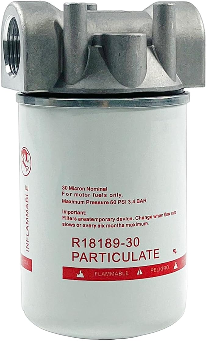 1 Inch NPT Fuel Tank Filter Kit, High Flow Fuel Filter 25 GPM 30 Micron Spin-on by LLANNDER
