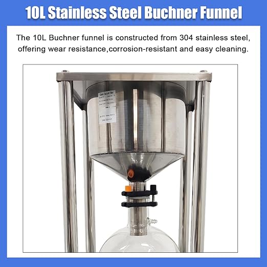 10L Vacuum Buchner Funnel Filtering Kit Glass Vacuum Suction Filter - Image 5