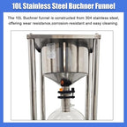 10L Vacuum Buchner Funnel Filtering Kit Glass Vacuum Suction Filter - Image 5
