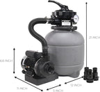 XtremepowerUS 12" Sand Filter for Above-Ground Swimming Pools Max 2, 400GPH - Image 8