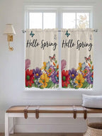 Spring Flowers Kitchen Curtains 54 Inches length, Farmhouse Vintage Country - Image 4