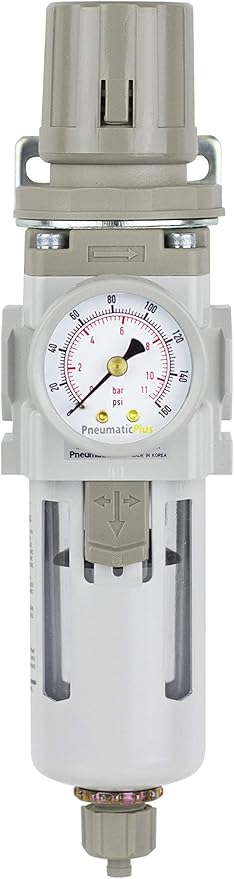 PneumaticPlus SAW300-N03BG Compressed Air Filter Regulator Piggyback Combo 3/8" - Image 2