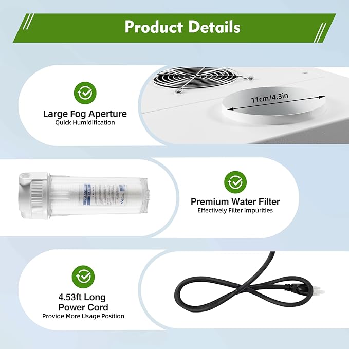 Agricultural Ultrasonic Humidifier, 110V 300W Agricultural Humidifier - Image 7