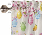 Happy Easter Kitchen Curtains 54 Inches Length, Spring Farmhouse Bunny Eggs - Image 6