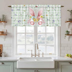 Easter Kitchen Tier Curtains 24 Inch Long 2 Panel Set, Rod Pocket Cafe Small - Image 3